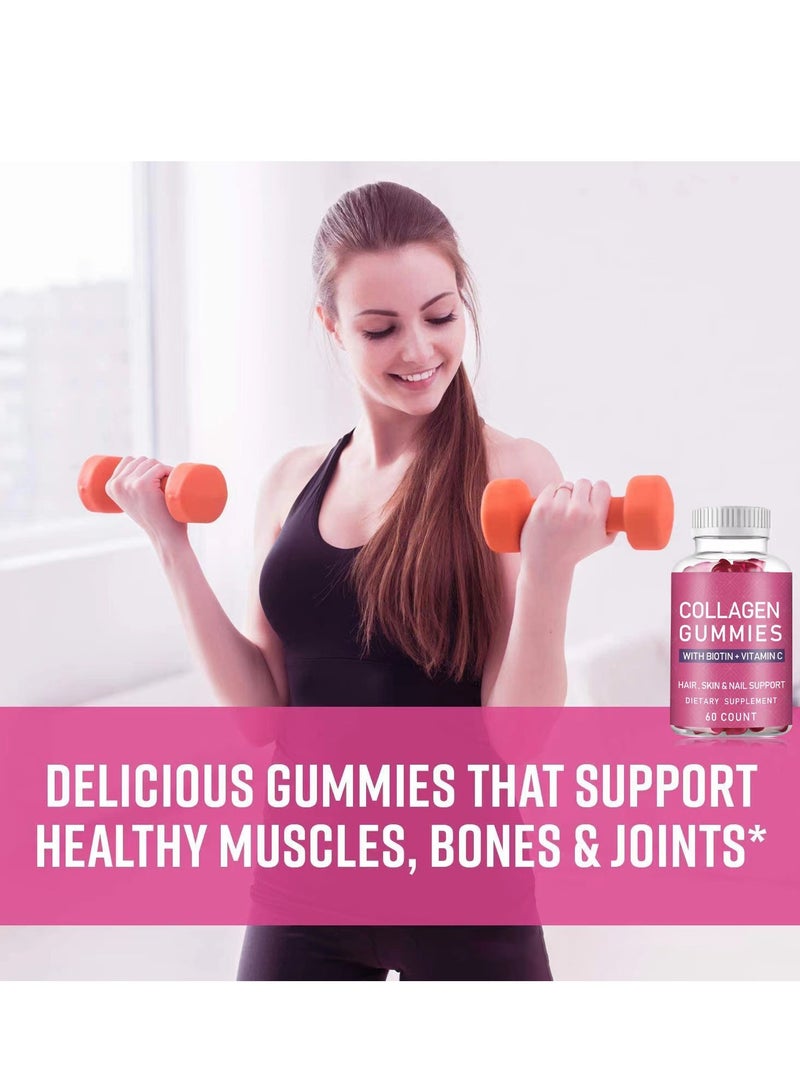 Collagen Whitening Gummies Beauty Complex Gummies for Hair, Skin & Nails - Biotin & Collagen - 60 Gummies - Image 2