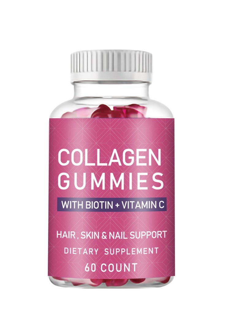 Collagen Whitening Gummies Beauty Complex Gummies for Hair, Skin & Nails - Biotin & Collagen - 60 Gummies - Image 1