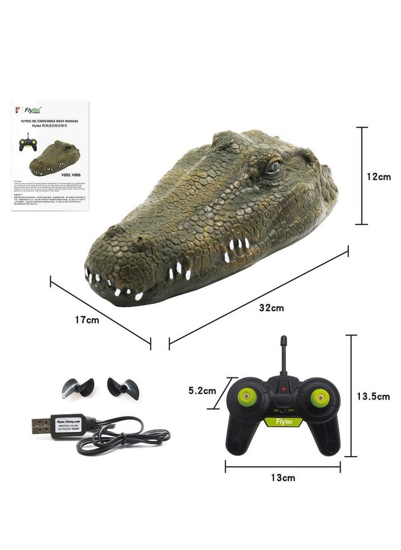 SYOSI - 2.4 GHz Remote Control Alligator Head RC Boats Water Toys for Pools and Lakes Large Decoy and Floating Crocodile Head Prank High Simulation Alligator Head RC Boats Prank Toys for Adults and Kids - Image 1