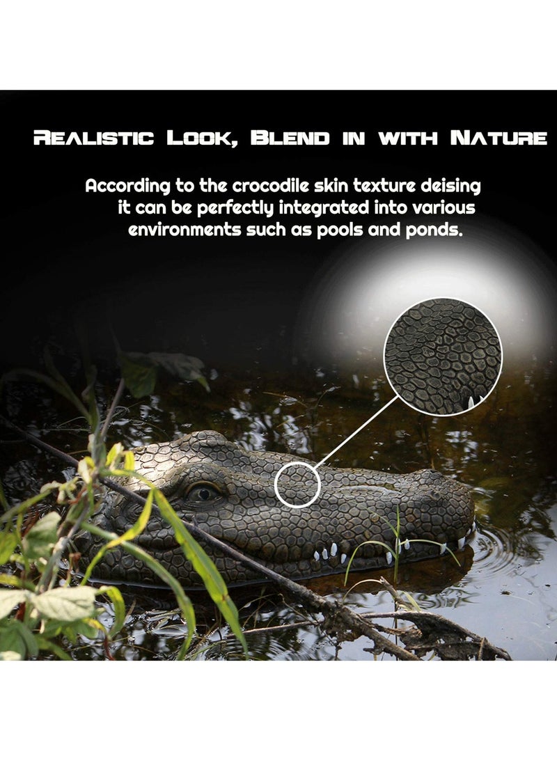 SYOSI - 2.4 GHz Remote Control Alligator Head RC Boats Water Toys for Pools and Lakes Large Decoy and Floating Crocodile Head Prank High Simulation Alligator Head RC Boats Prank Toys for Adults and Kids - Image 1
