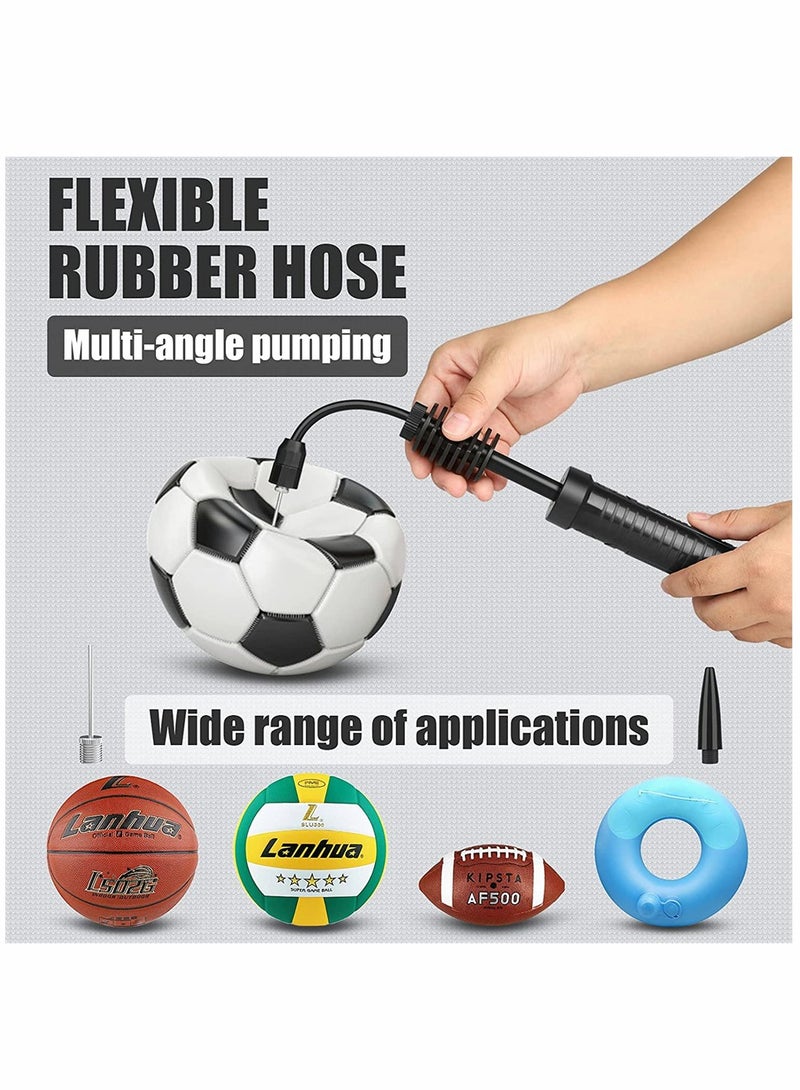 SYOSI Portable Air Pump Sports Ball Tool Inflator Ball Pump with 1 Pcs Needles 1 Pcs Valve Adapter for Football Basketball Volleyball Rugby Balloons Swim Inflatables - Image 3