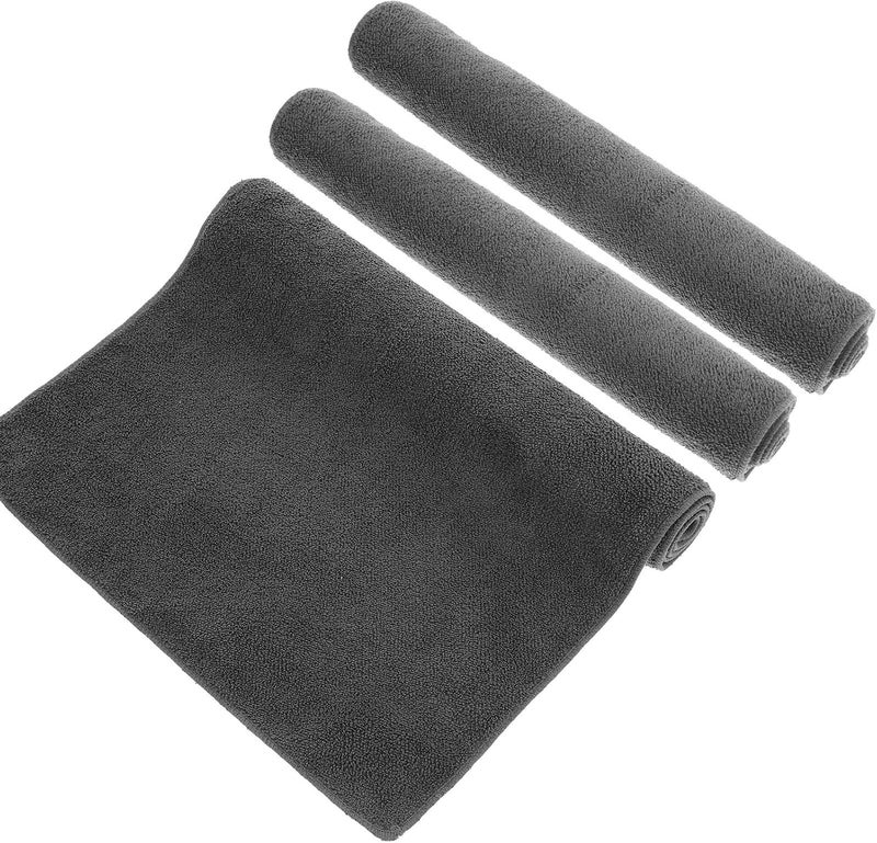 Dual-Sided Absorbent Car Drying Towels 3pcs Set 30x60cm Microfiber Cleaning Cloths for Car Cleaning and Window Drying, Quick-Dry Household Wash Towels for Automotive Care - Image 1