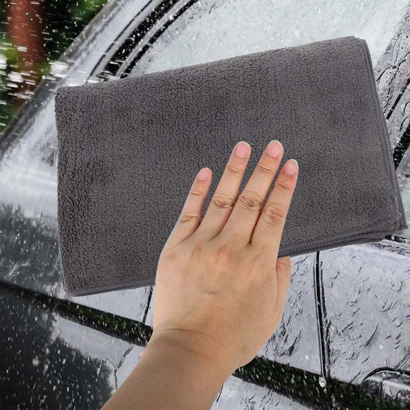 Dual-Sided Absorbent Car Drying Towels 3pcs Set 30x60cm Microfiber Cleaning Cloths for Car Cleaning and Window Drying, Quick-Dry Household Wash Towels for Automotive Care - Image 4