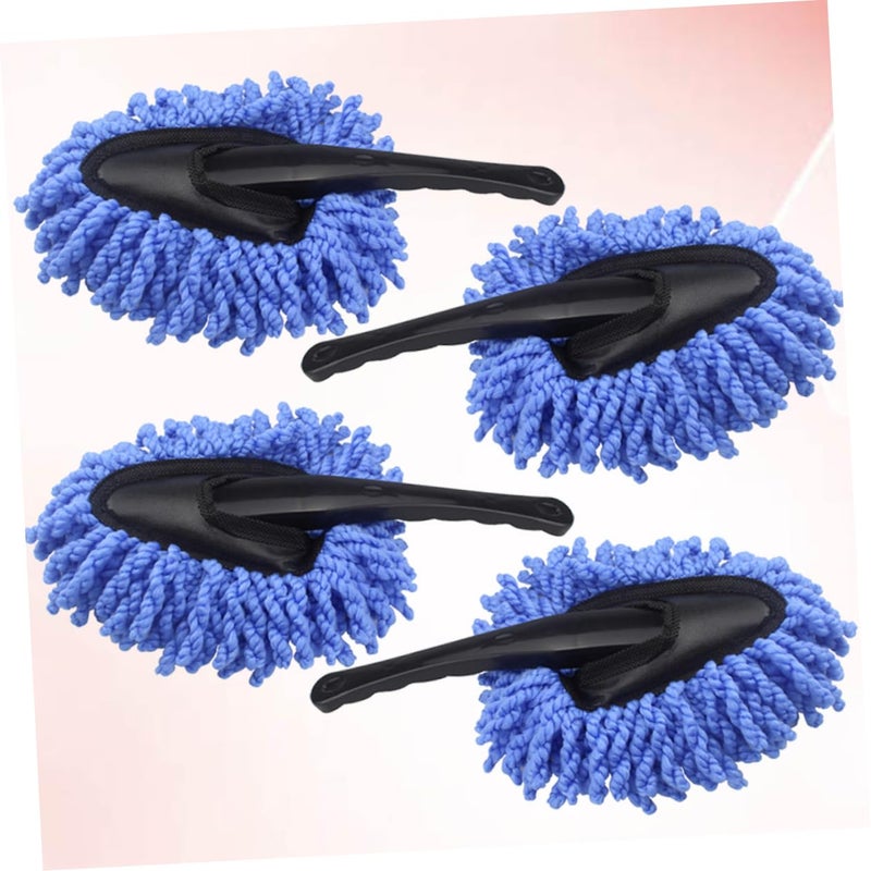 Grey Car Detailing Kit 4 Piece Waxing Brush Auto Cleaner Mop For Bike And Home - Image 4