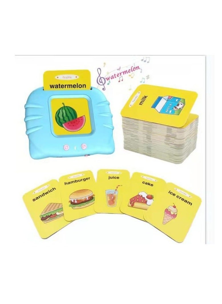 general Children's Early Learning Smart Card Machine – Educational Puzzle Toy with English Cards and Stories (Blue) - Image 4