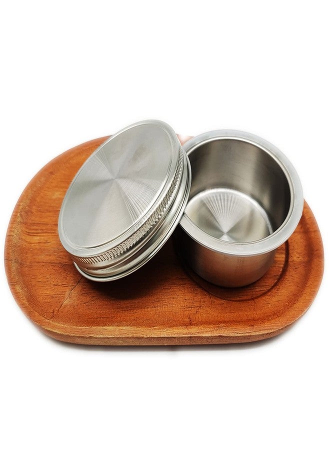 QurHapzy 304 SS Salad Divider Cups Separate Vegetable and Dressing for 3.38 Inch Wide Mouth Mason Jar Salad Bowl, NO JAR (2 Pack) - Image 4