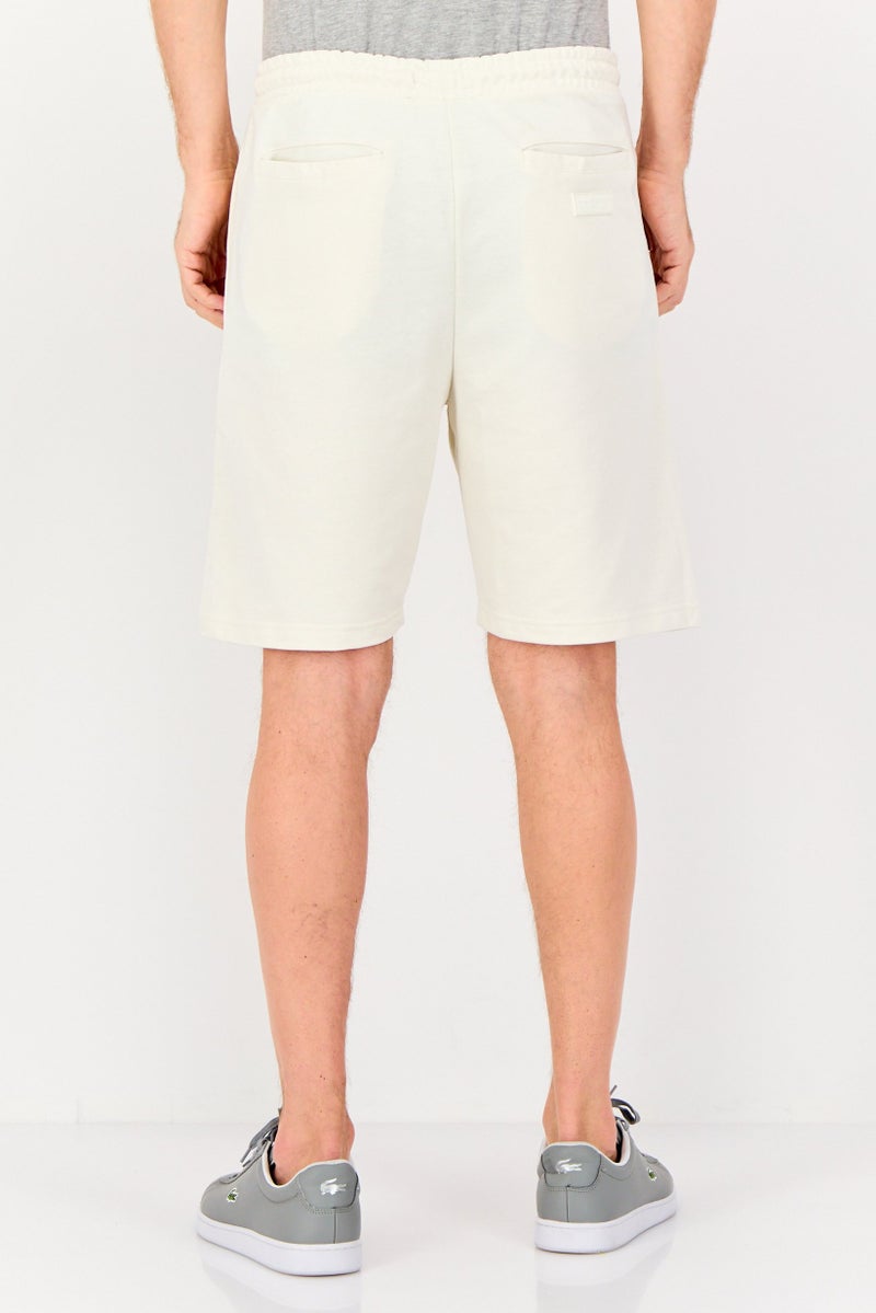 Blank Essentials Men Brand Logo Basic Shorts, Off White - Image 3