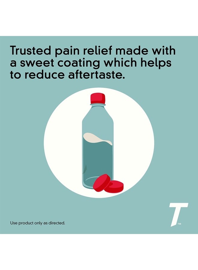 Tylenol Extra Strength Pain Relief Coated Tablets for Adults, 500mg Acetaminophen Pain Reliever and Fever Reducer per Tablet for Minor Aches, Pains, and Headaches, 100 ct - Image 3