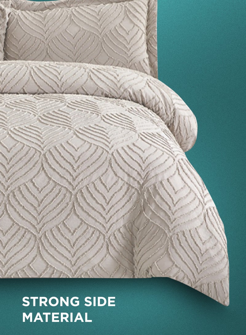 PARRY LIFE طقم لحاف مكون من 8 قطع بحجم كينج لجميع الفصول للاستخدام اليومي طقم سرير ناعم جداً من الألياف الدقيقة 1 لحاف 1 ملاءة مشدودة 2 غطاء وسادة 2 كيس وسادة 2 وسائد 260 × 240 سم - Image 3