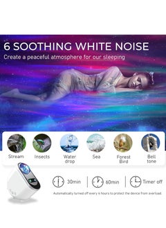 BGM Galaxy Aurora Projector – 3-in-1 LED Northern Lights Star Projector with Bluetooth Speaker and White Noise  - Image 5