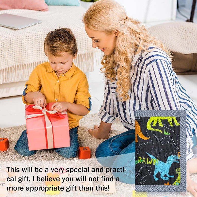 AI-DEE RFID Trifold Canvas Outdoor Sports Wallet for Kids - Front Pocket Wallet with Magic Sticker - Image 5