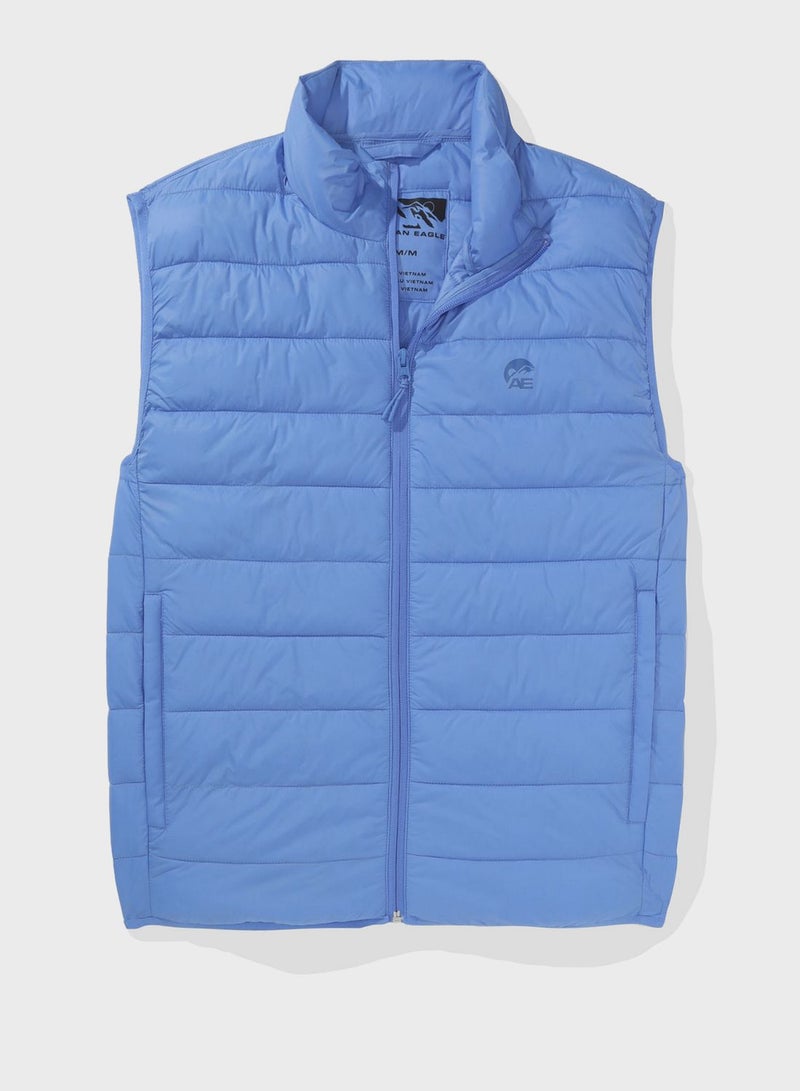 American Eagle Zip Through Puffer Vest - Image 3