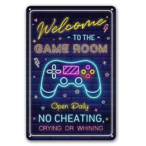 Bestylez Welcome to the Game Room Sign - Cool Gaming Decor Gifts for Boys and Teens | Perfect Game Room Accessories and Decor, 12 x 8 Inch (268) - Image 1