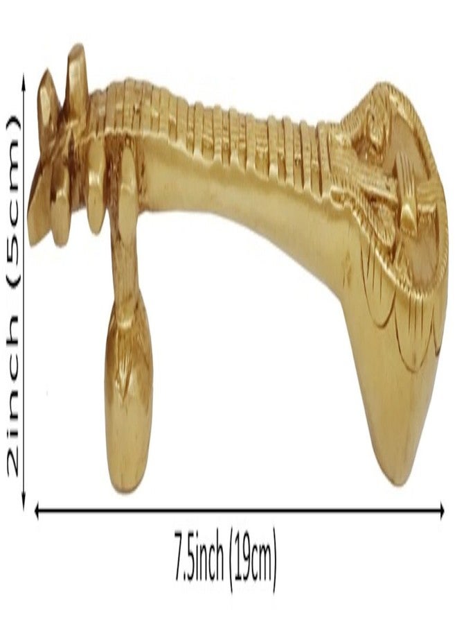 Purpledip Brass Door Handle 'Sitar': Indian Classical Musical Instrument Design Grip For Door, Window Or Cupboard (10814) - Image 5