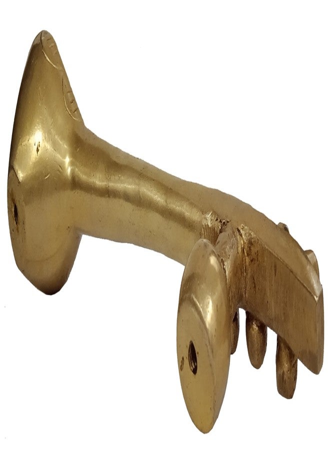 Purpledip Brass Door Handle 'Sitar': Indian Classical Musical Instrument Design Grip For Door, Window Or Cupboard (10814) - Image 3