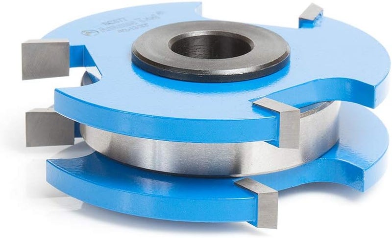 3-Wing Tongue and Groove Reversible Stile and Rail Shaper Cutter, SC577, 2-13/32 x 3/4 x 1/2 and 3/4 Bore for 3/4 Inch Material