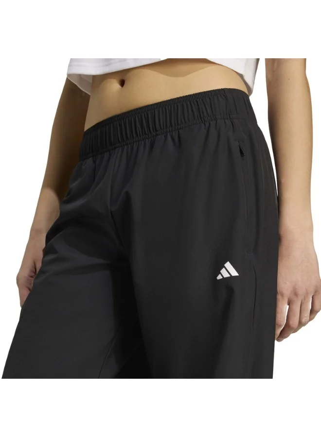 adidas بنطلون نسائي أسود منسوج