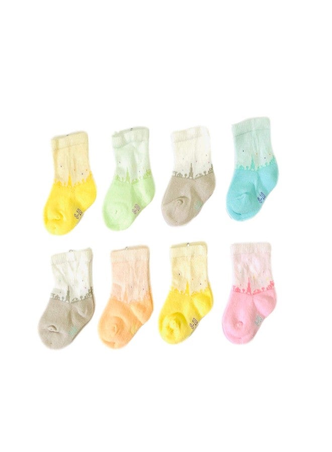 Freshfoot Organic Mush Cotton Socks For New Born Baby 0-6 Months (Light Theme 1, 4) - Image 2