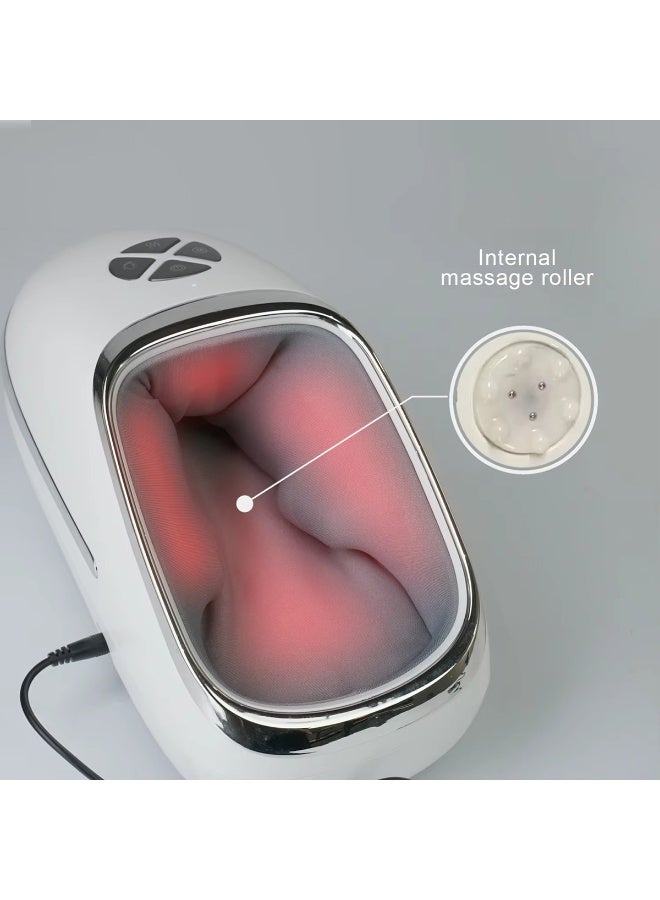 جهاز تدليك القدم الساخن لتخفيف الألم - جهاز تدليك القدم الكهربائي بالحرارة والعجن العميق والاهتزاز لتخفيف إجهاد القدم وتحسين الدورة الدموية - جهاز تدليك منزلي مريح - Image 2