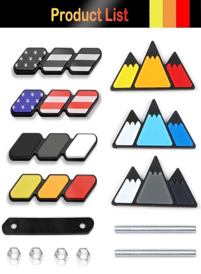 zougon Tri-Color Grille Badge Emblem Decoration Accessories Car Truck Label Fit for Tacoma 4Runner Tundra Sequoia Rav4 Highlander - Image 3