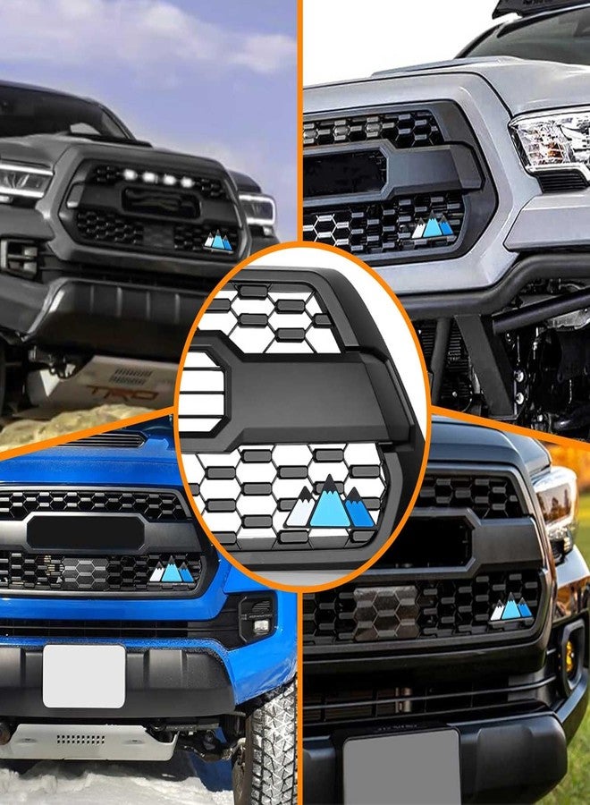 zougon Tri-Color Grille Badge Emblem Decoration Accessories Car Truck Label Fit for Tacoma 4Runner Tundra Sequoia Rav4 Highlander - Image 4