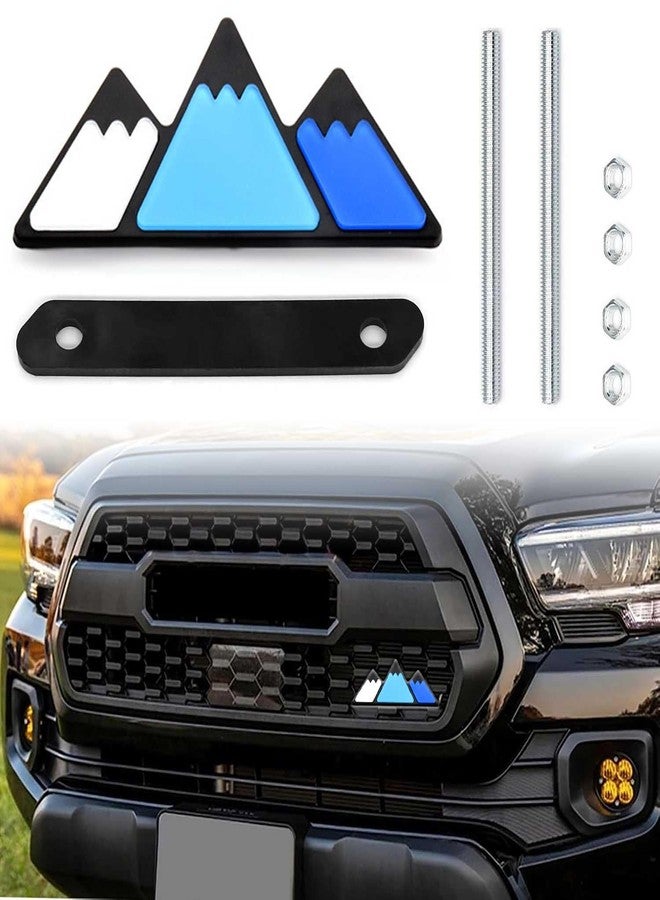 zougon Tri-Color Grille Badge Emblem Decoration Accessories Car Truck Label Fit for Tacoma 4Runner Tundra Sequoia Rav4 Highlander - Image 1