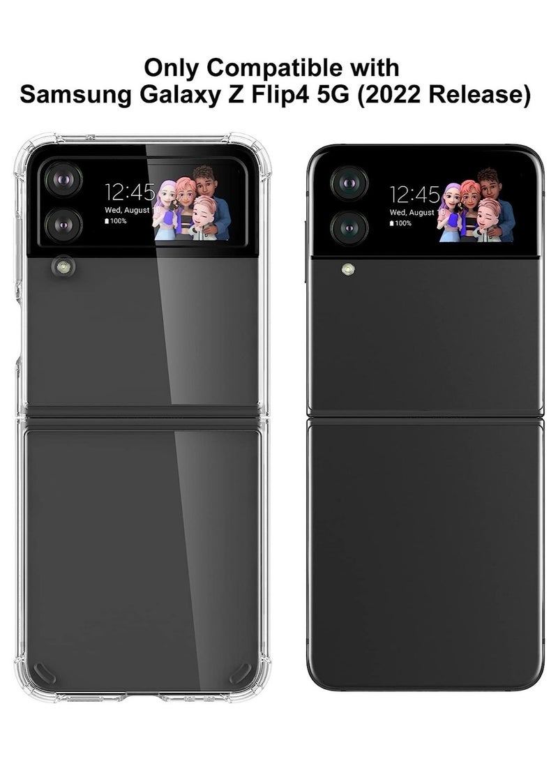 ELTRAZONE Samsung Galaxy Z Flip 4 5G Clear Case,[Hard PC][Reinforced Corners][Slim&Lightweight] Shockproof Protective Phone Case - Image 2