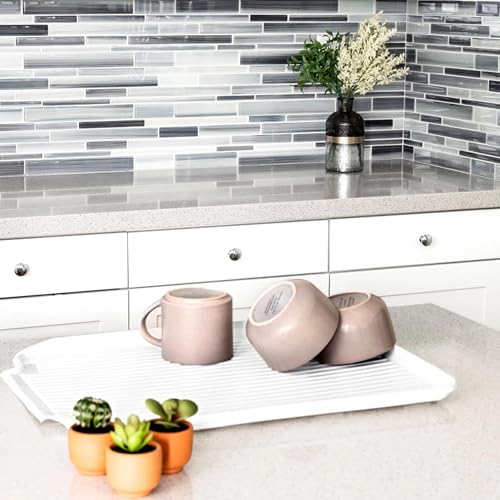 Better Houseware Dish Drainer Mat, Large Almond Dish Drain Board for Kitchen Countertop, Protects Surfaces & Speeds Drying, 19.5 x 15.5 x 1.25, Almond - Image 4