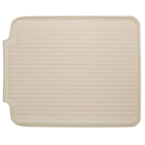 Better Houseware Dish Drainer Mat, Large Almond Dish Drain Board for Kitchen Countertop, Protects Surfaces & Speeds Drying, 19.5 x 15.5 x 1.25, Almond - Image 2