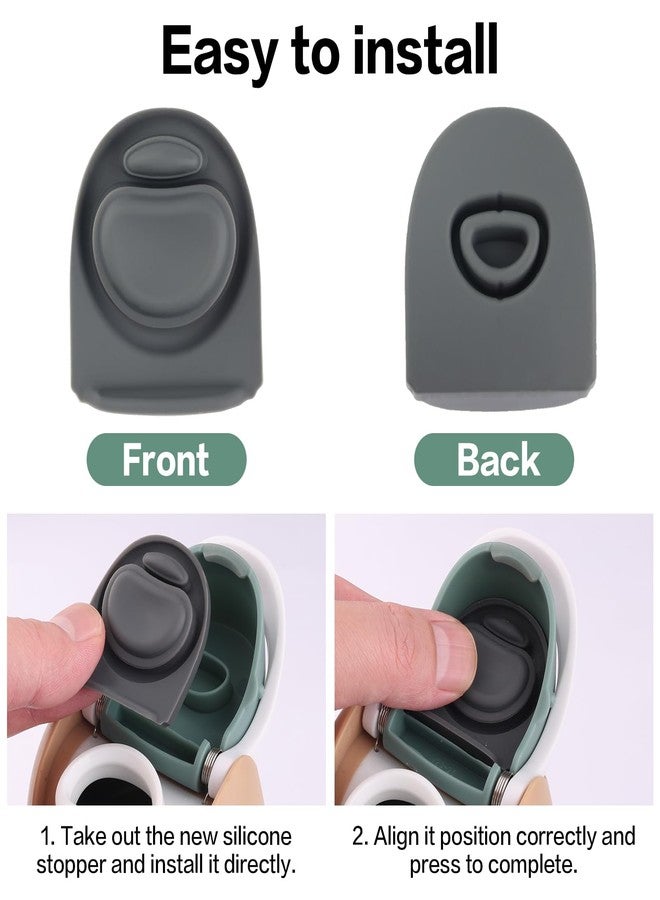 Joshey 6 Pack Rubber Seal Replacement Stopper, Compatible with Owala Freesip 24 Oz Bottle Spout Lid-Silicone Gasket Replacement Parts(Gray) - Image 4
