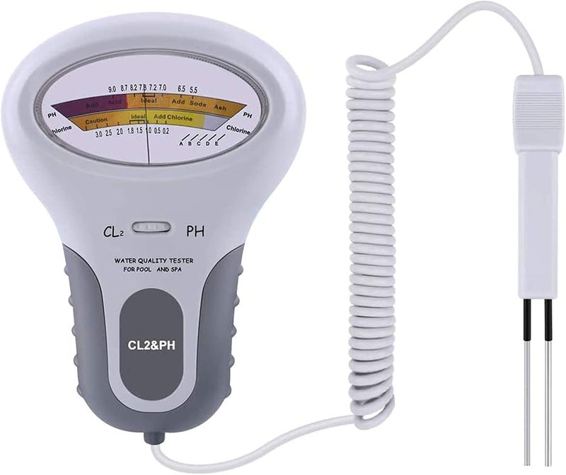 N/B Water Quality Tester, PH Chlorine Meter, Electronic PH CL2 Chlorine Level Tester Water Quality Meter Portable Analyzer with Probe, for Swimming Pool Spa Laydies - Image 1