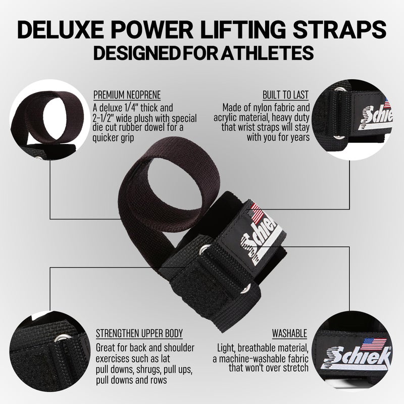 Schiek Sports Power Lifting Straps (1000-PLS) - Image 3