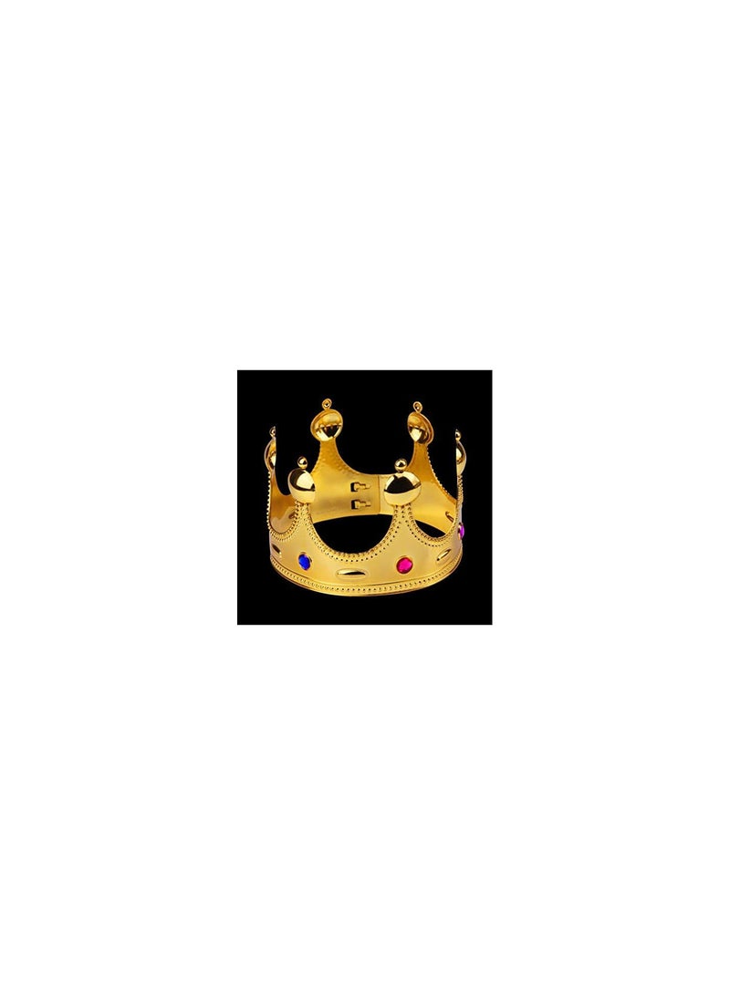 GGOOT 4pcs Royal King Queen Crowns, Princess Tiara Headband Costume Accessories for Birthday Party Favors - Image 5