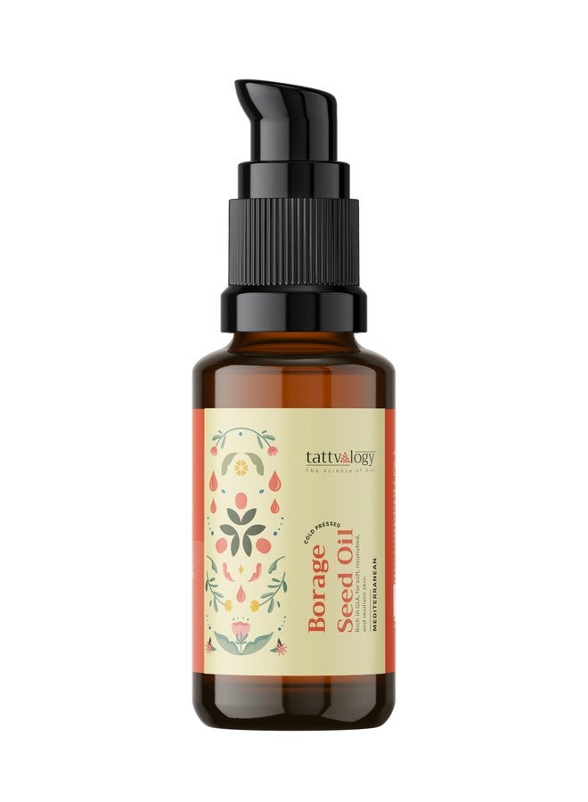 Tattvalogy Pure Borage Seed Oil | 100% Pure & Natural Essential Oil | Starflower Oil | Cold-pressed, Unrefined | Natural Moisturizer For Hair, Face, Body, Nails, Stretch Mark |In Glass Bottle - 15 ml - Image 1