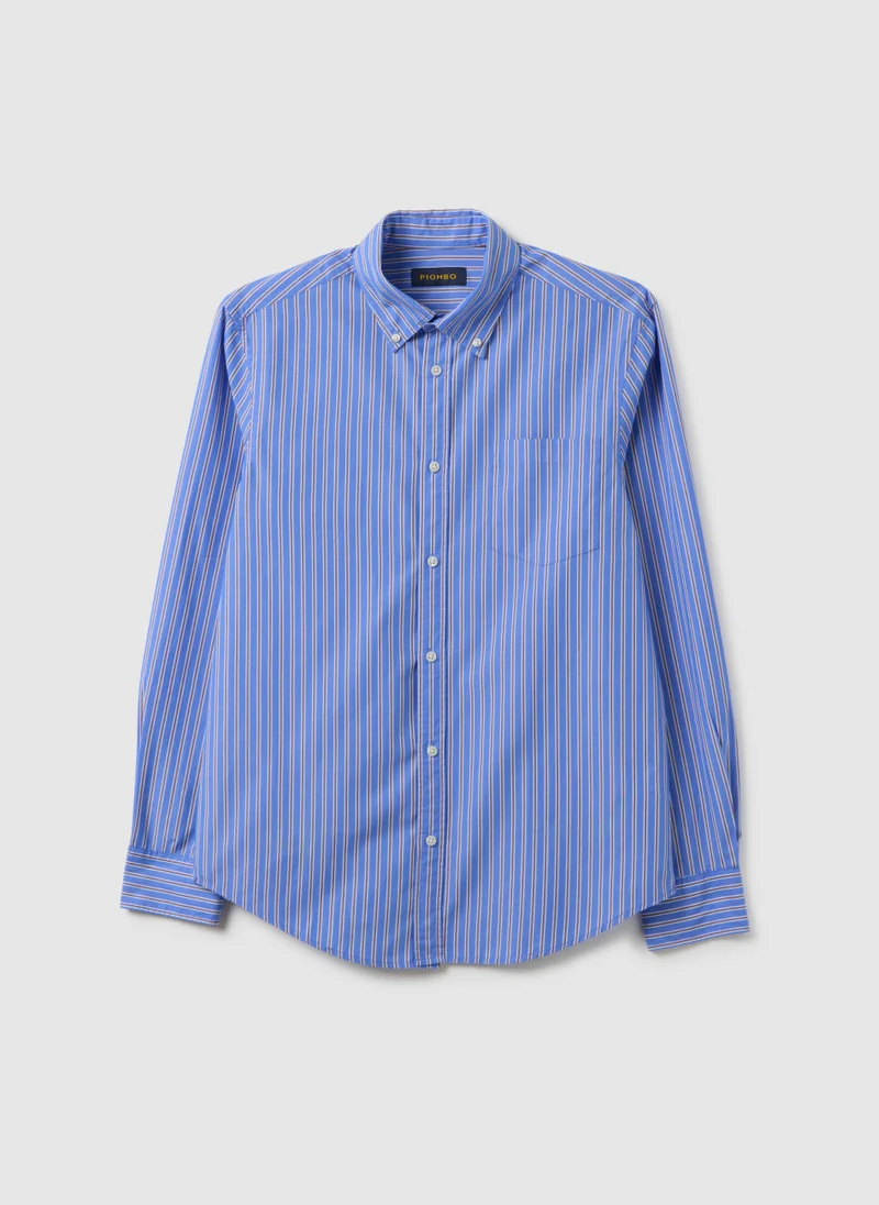 او في اس MULTICOLOUR PURE COTTON REGULAR FIT SHIRT