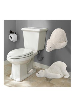 Excefore Toilet Bolt Covers, Decorative Toilet Bolt Covers, Cute Polar Bear Bolts Covers Set of 2, Hide Your Toilet Bolts, Perfect Decor for Bathroom, White  - Image 1