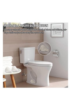 Excefore Toilet Bolt Covers, Decorative Toilet Bolt Covers, Cute Polar Bear Bolts Covers Set of 2, Hide Your Toilet Bolts, Perfect Decor for Bathroom, White  - Image 3