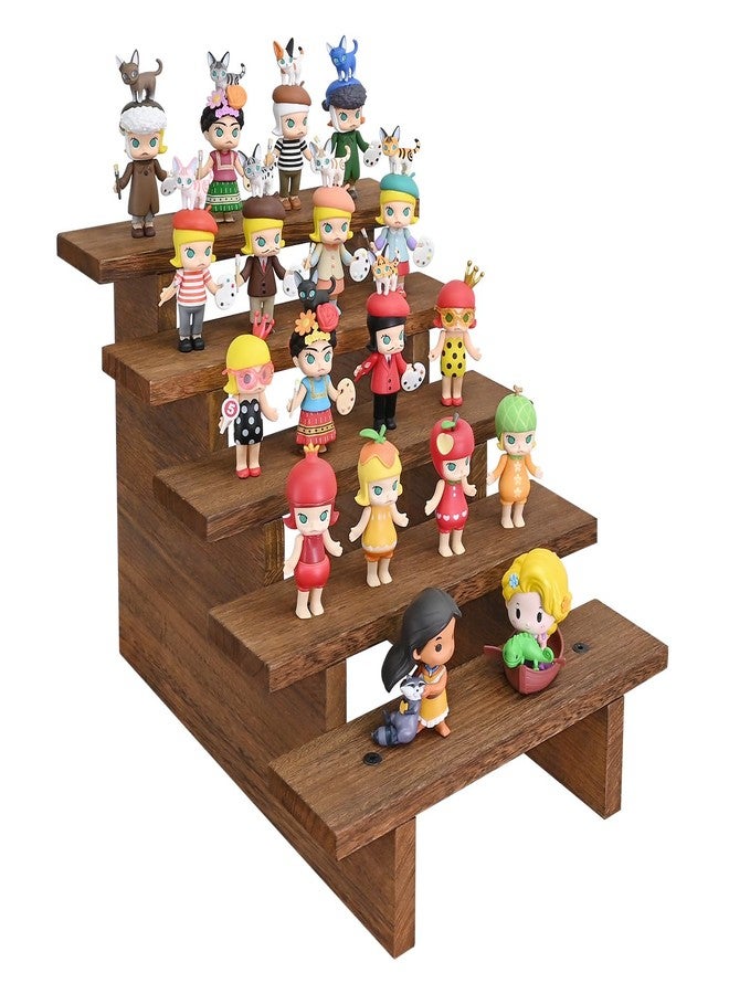 Ikee Design 5-Tier Wooden Display Riser Stand for Plants, Cupcakes, Stepped Tiered Wood Display Stand for Collectibles, Sunglasses, Jewelry, for Weddings, Vendor Markets, Retail - Image 3