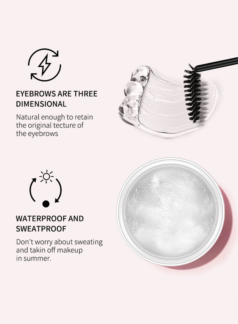 OCHEAL Eyebrow Gel, Clear Brow Glue 3D Extreme Hold Long Lasting Eyebrow Setting Gelm, Eyebrow Wax Kit Soap Kit for Styling and Sculpting - Shaping and Defining Effect-Vegan & Cruelty-Free（Brow Brush Included） - Image 3