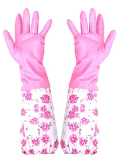 Generic Cleaning and Washing Waterproof Gloves For Kitchen Dish Washing Laundry Cleaning - Multi Color  - Image 5