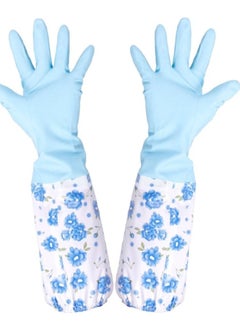 Generic Cleaning and Washing Waterproof Gloves For Kitchen Dish Washing Laundry Cleaning - Multi Color  - Image 4