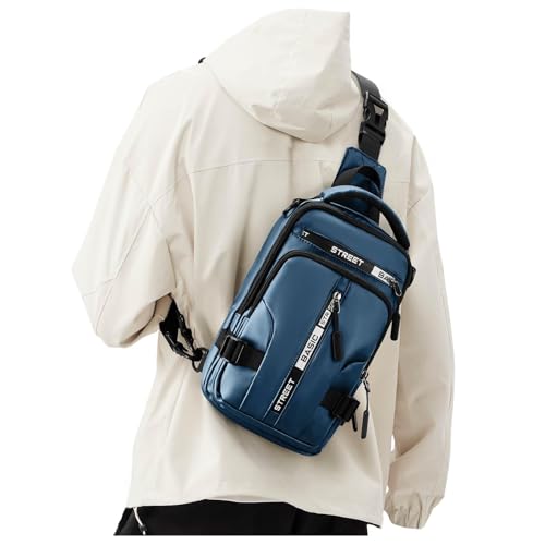 SEAFEW Mini Sling Bag for Men Women Lightweight Crossbody Backpack Multipurpose Shoulder Bag Small Compact Chest Daypack for Travel Hiking Gym Sport Blue - Image 1