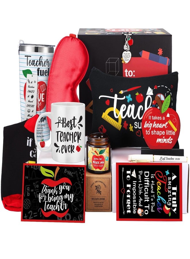 Funnymoom 13 Pcs Teacher Appreciation Gifts Bulk, Teacher Gifts for Women Box Thank You Gift Basket for Teachers Appreciation Week Birthday Graduation Christmas Back to School(Bright) - Image 1