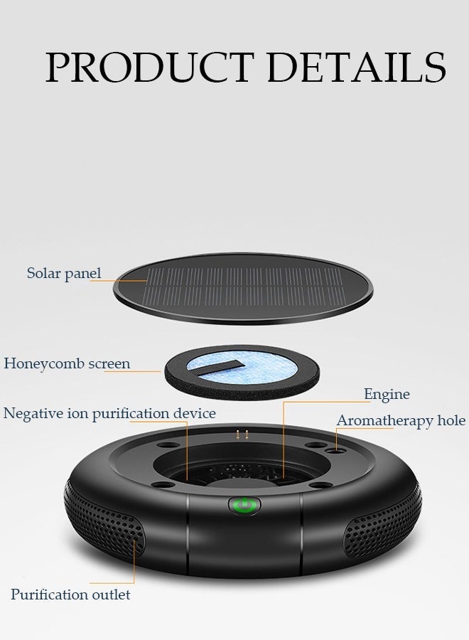 DUNISO Car Ionizer Air Purifier, USB Air Freshener, Portable Vehicle Air Purifier with USB Charging 2 Modes and 3 Speeds, Filters for Pollution, Odors, Gases, Car Fumes, Viruses, Great for Travel or  Commute - Image 3