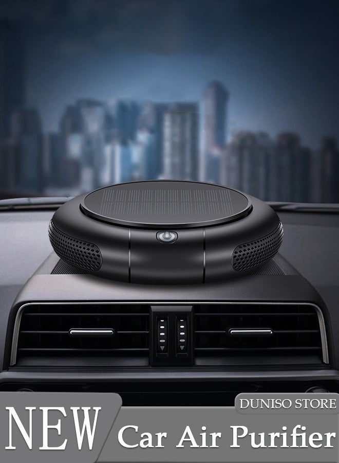 DUNISO Car Ionizer Air Purifier, USB Air Freshener, Portable Vehicle Air Purifier with USB Charging 2 Modes and 3 Speeds, Filters for Pollution, Odors, Gases, Car Fumes, Viruses, Great for Travel or  Commute - Image 1
