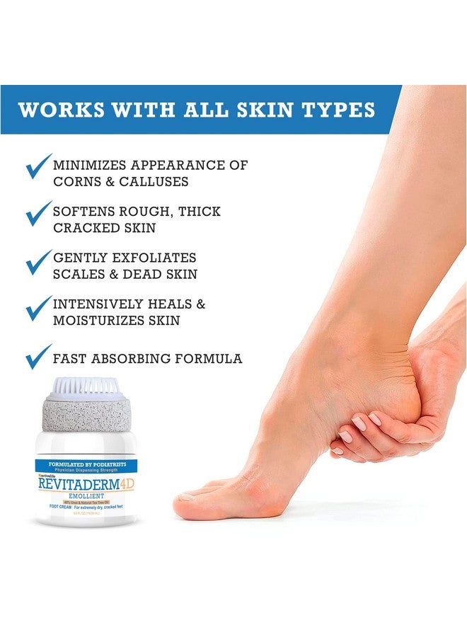 كريم القدم ريفيتاديرم 4D يوريا يرطب بعمق للأقدام الجافة والمتشققة واليدين والمرفقين والركبتين، كريم إصلاح فائق ومزيل مسامير القدم للقدمين، خالٍ من حجر الخفاف متضمن 118 مل. 1 حزمة - Image 5