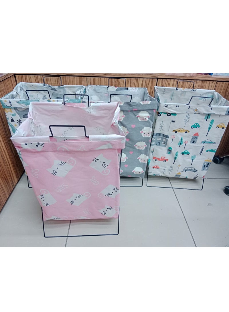 Laundry Basket, Foldable Laundry Hamper Foldable Laundry Basket – Utility Rooms Compartment-Washing Clothes Hamper Folding Washing Storage Bin Suitable,Removable Laundry Bag For Bedrooms Random design