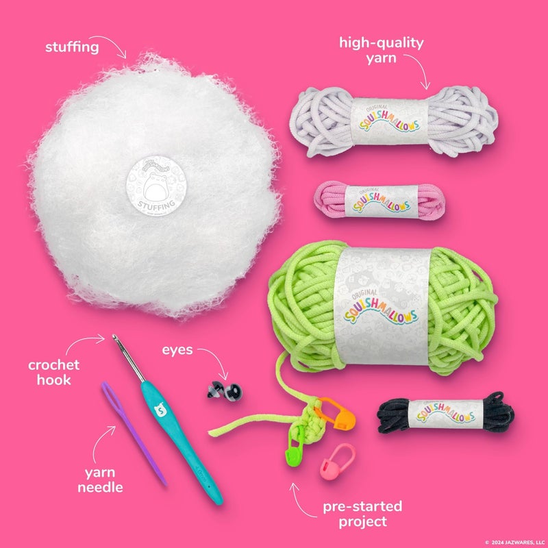 Squishmallows Original Wendy The Frog Crochet Kit, Includes Yarn, Crochet Hook, Starter Hooks, Step-by-Step Tutorials, Exclusive Crochet Kit, DIY Craft, Crochet Kits, Great Teen Gifts - Image 4