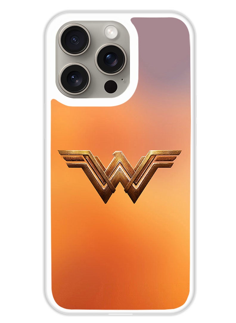 Theodor Protective Case Cover For APPLE IPHONE 15 Pro Max Wonder Women (White Bumper) - Image 1