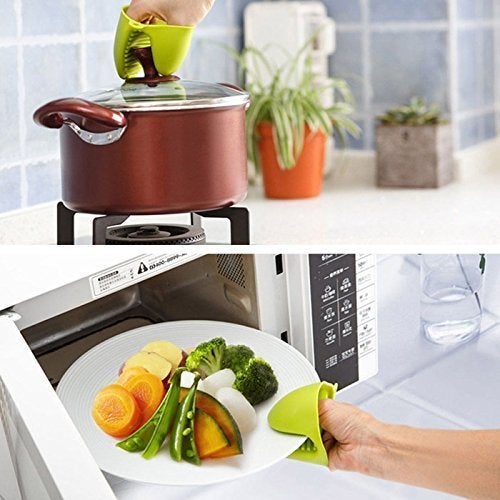 Mezons Kitchen Silicone Oven Glove Heat Resistant Pot Holder Grip Multi Color 1 PCs - Image 5